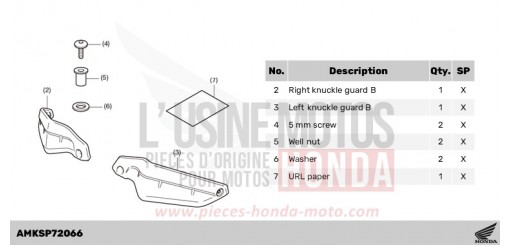 KIT,KNUCKLE GUARD EXTENSION *R280R* CRF1100DR de 2024